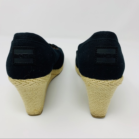 Tom's Espadrilles, Black, Size 10 - Picture 5 of 8